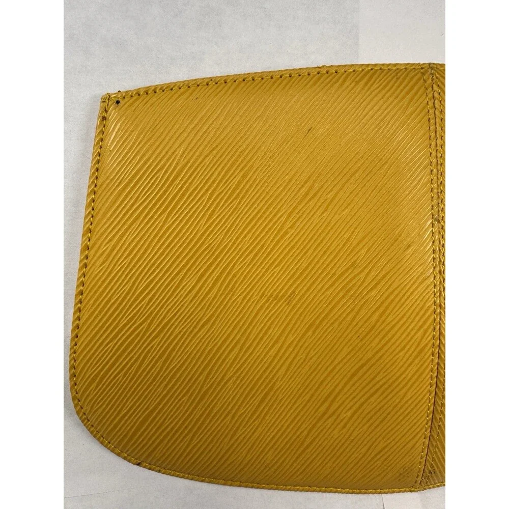 Vintage Louis Vuitton Epi Leather Jaune Yellow Clutch Pochette Made France